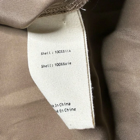 L'AGENCE Kadi Silk Maxi Ling Wrap Silk Dress V Neck Cappuccino Luxury Formal - Picture 6 of 7